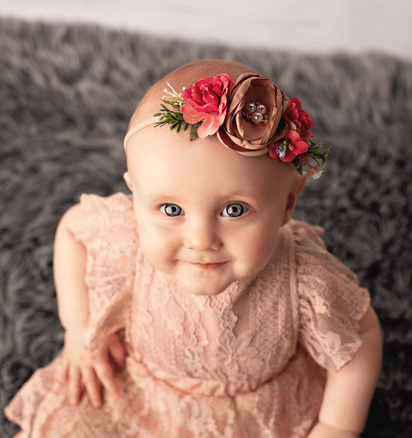 Girl six month photoshoot in studio Grants Pass, Oregon